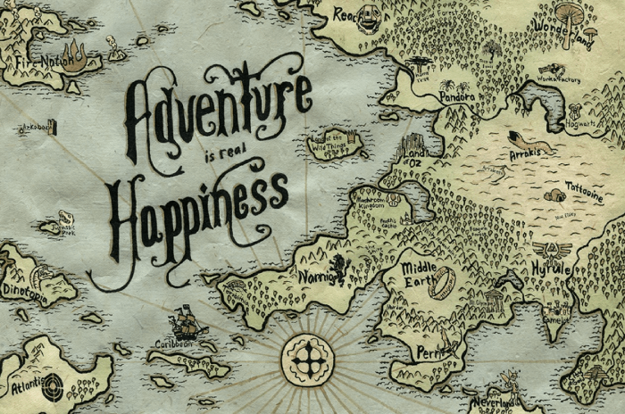 Handmade Teacher's Adventure Map