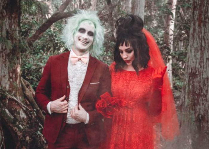 Beetlejuice and Lydia Deetz