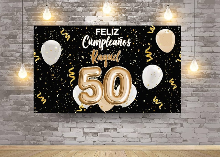 Personalised Happy 50th Canvas